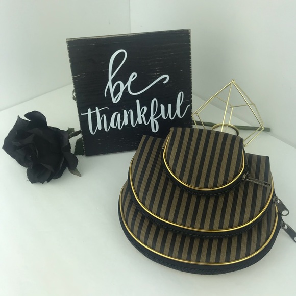 Striped Stackable Cosmetic Bags - Picture 3 of 12